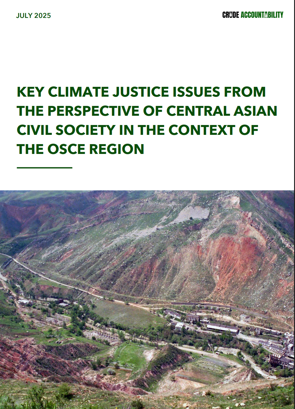 KEY CLIMATE JUSTICE ISSUES FROM THE PERSPECTIVE OF CENTRAL ASIAN CIVIL SOCIETY IN THE CONTEXT OF THE OSCE REGION